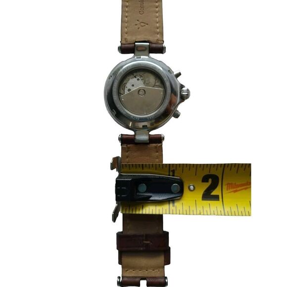 Mens Steinhausen Automatic Wrist Watch Model F1653 Chrono Skeleton Tachometer - Picture 13 of 13